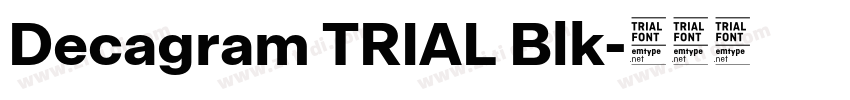 Decagram TRIAL Blk字体转换
